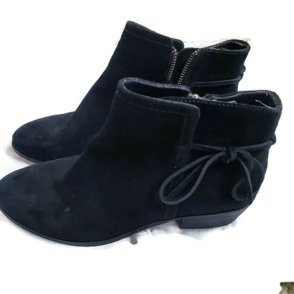 Splendid Suede Ankle Booties with Bow Detail - Picture 6 of 7